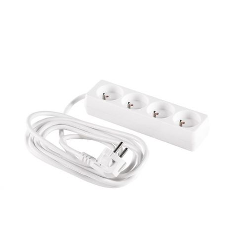 Przedłużacz listwa sieciowa zasilająca 4 gniazda 3x1mm2 biały 3mb ELCAN - 1[32].jpg